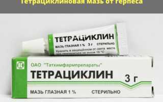 Тетрациклиновая мазь: как применять для лечения герпеса и прыщей
