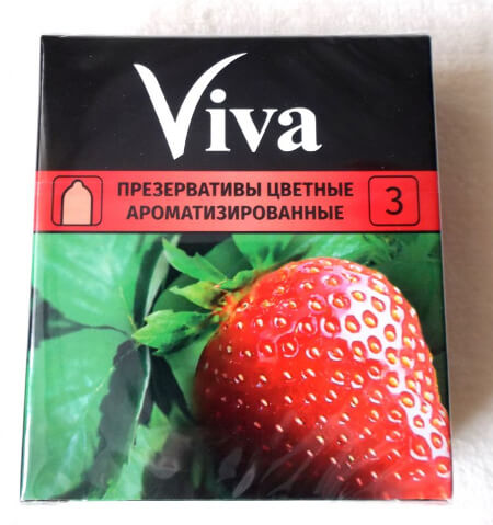 Презервативы Viva с запахом клубники