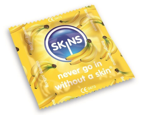 Презервативы skins со вкусом банана